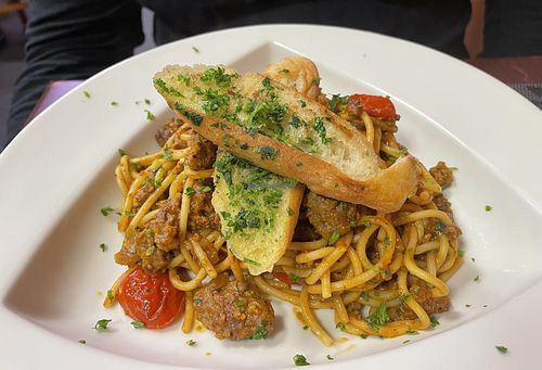 Linguini Bolognese  at Vegan Tierra in Cooper City
