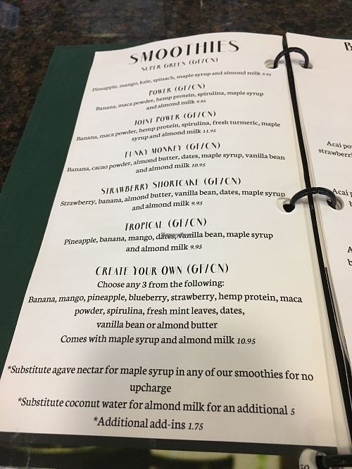 Smoothies at Good Life Cafe in Columbia