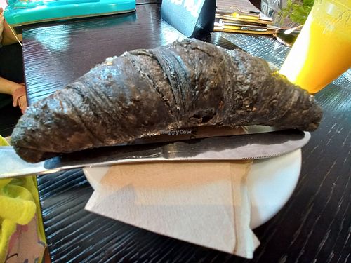 Charcoal croissant at Nama Café and Cake House in South East London