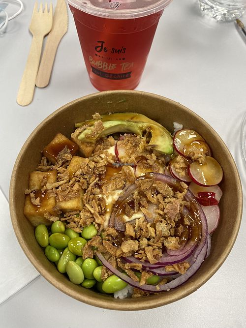 Poke bowl Lalou (vegan) avec du tofu frit at Yumity in Semecourt