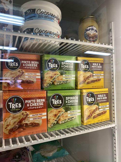 Vegan Friendly Pupusas 🫓 (Kale + Beans) Spotted  at Health Unlimited -  Pelton Center Way in San Leandro