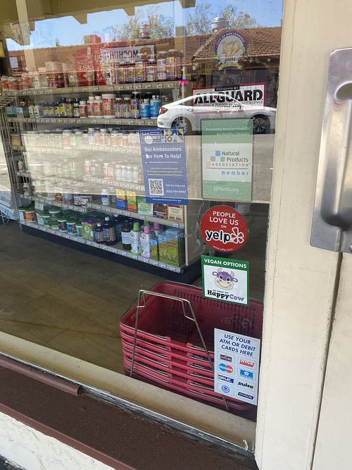Vegan Options Window Decal Now Live!  at Health Unlimited -  Pelton Center Way in San Leandro