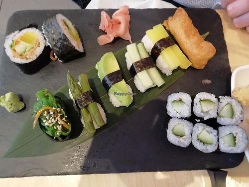 Veg sushi platter for one at Pickled Ginger in Glasgow