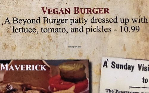 Vegan burger at The Longhorn in Tombstone