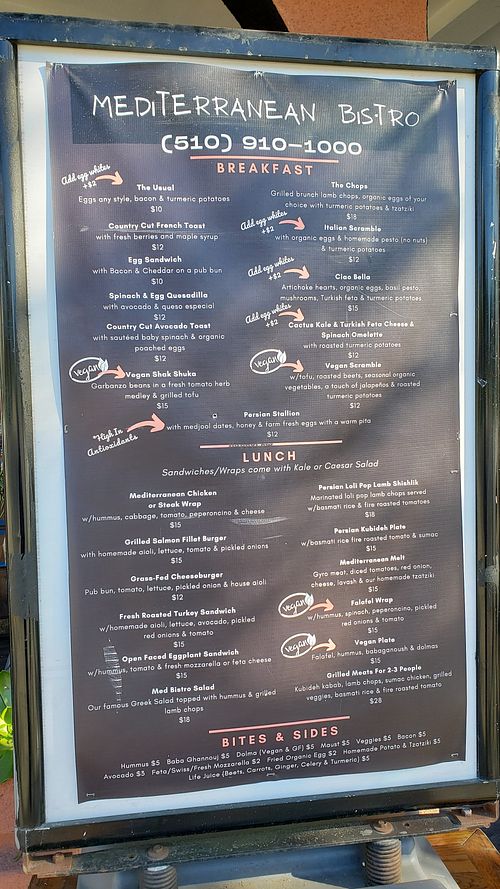 Menu, November 2021. at Bacheesos in Oakland