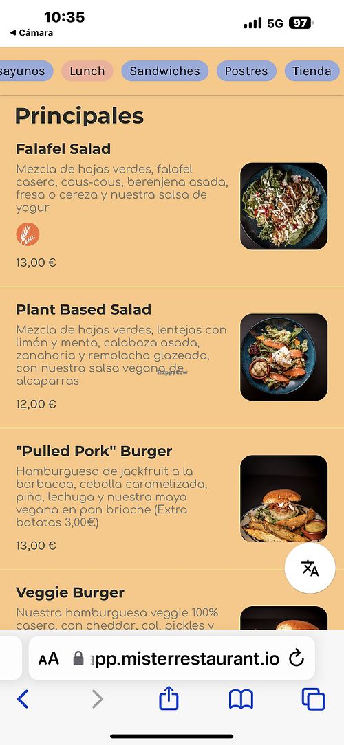 Menú  at LUWAK in Gran Canaria