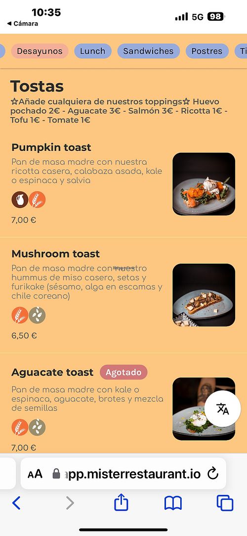 Menú  at LUWAK in Gran Canaria