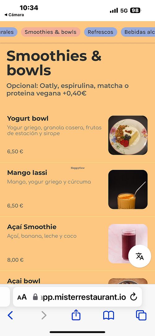 Menú  at LUWAK in Gran Canaria