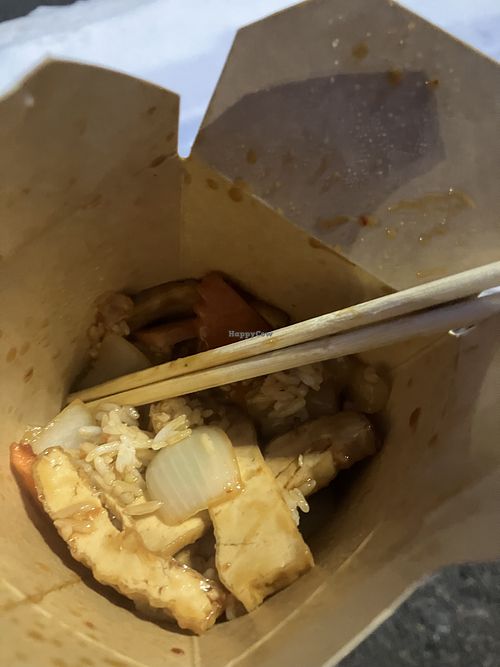 Thai tofu w ricee  at ChopChop in Taeby