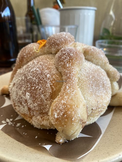 Pan de Muerto de Mandarina 😛 Quiero Otro!  💖  at Santa Hierba in Oaxaca