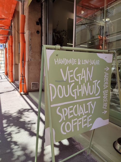 Board at Areca Bakery in Barcelona