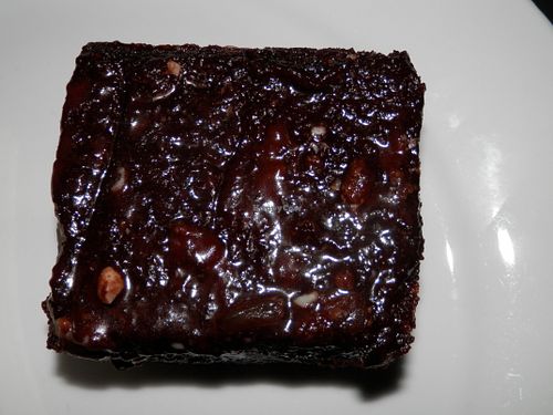 Chocolate and ginger vegan cake at Hillside Shire Horse Sanctuary Cafe in West Runton