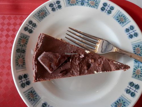 Vegan choc mint cheesecake at Hillside Shire Horse Sanctuary Cafe in West Runton