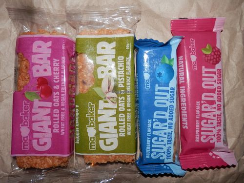 Some vegan treats I bought from the cafe to take home at Hillside Shire Horse Sanctuary Cafe in West Runton