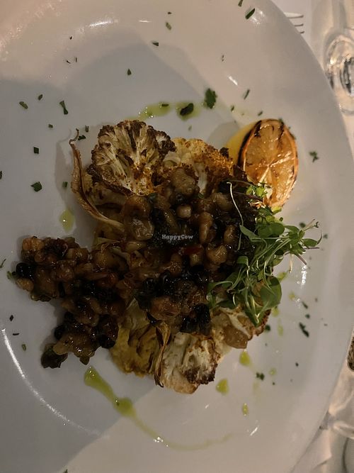 Roasted cauliflower steak #Veganuary at EIGHT4NINE in Palm Springs