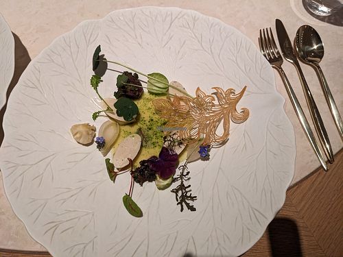 Savoury course at Geranium in Copenhagen