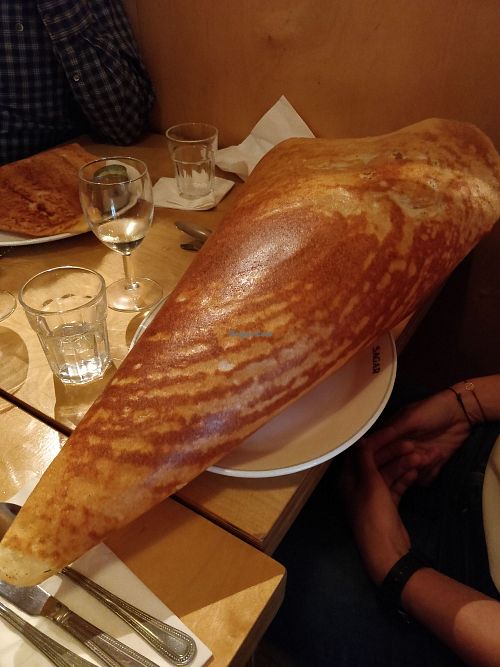 Mega size dosa at Sagar Vegan & Vegetarian Restaurant - Covent Garden in London