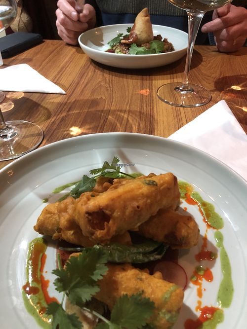 Paneer Pakora  & Samosa Chat at Indian Prince in Portlaoise