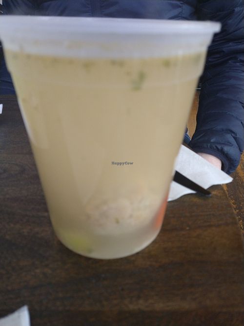 Matzo ball soup at Ben & Esther's Vegan Jewish Deli in Portland