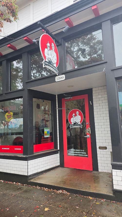 Outside at Ben & Esther's Vegan Jewish Deli in Portland