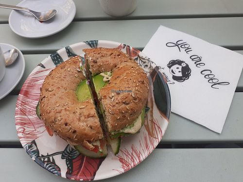 Vegan bagel at Emilie and the Cool Kids in Lille