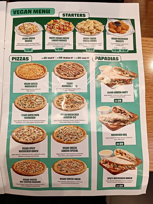  at Papa John's in Abu Dhabi