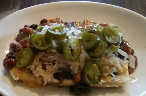 dog with the works. Delish! at Imagine Vegan Cafe in Memphis