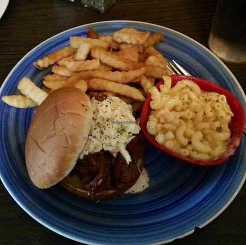 Memphis 'bbq' and macn'cheese' with fries $6.99 at Imagine Vegan Cafe in Memphis
