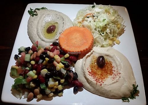 Delicious hummus plater  at Mazah Mediterranean Eatery in Columbus