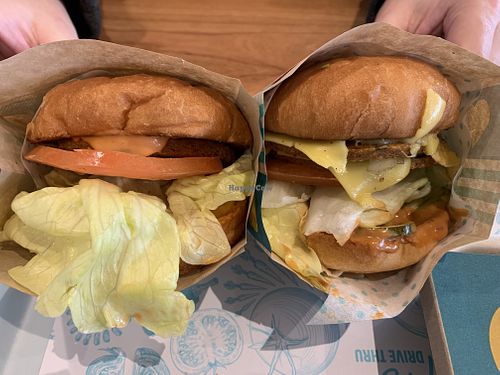 The single and the Amy’s…both with grilled onions. 🤤  at Amy's Drive Thru in Roseville