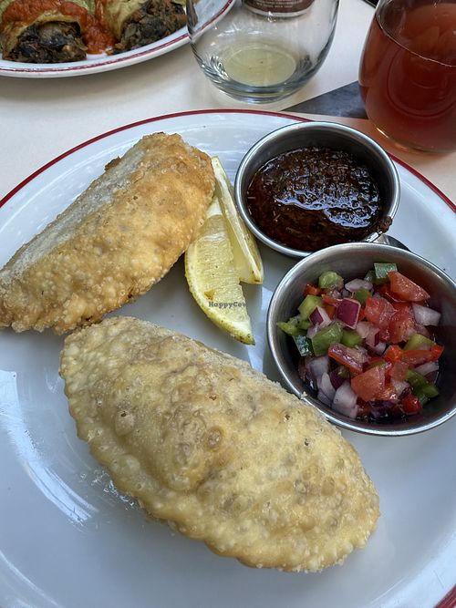 Seitan empanadas   at Gordo Vegano in Buenos Aires