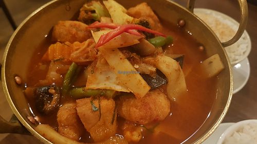 Tofu and vegetable Jungle curry at Bangrak Thai in Newcastle Upon Tyne