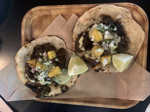 Al pastor tacos   at Bambi Vegan Tacos in Sacramento