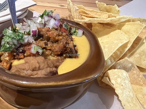 CHORIZO/QUESO/BEAN DIP  at Bambi Vegan Tacos in Sacramento