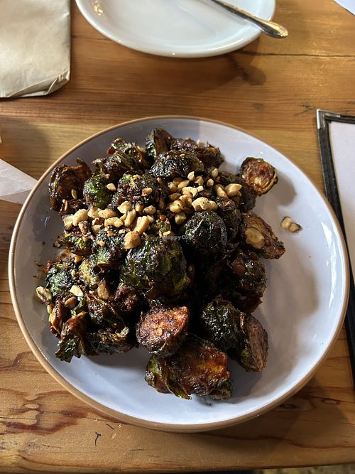 Spicy fried brussel sprouts   at Bambi Vegan Tacos in Sacramento