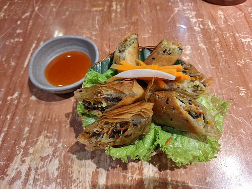 3 spring rolls at Bon's Vegan Bistro in Ho Chi Minh City
