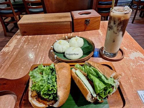 Banh mi fried banana blossom at Bon's Vegan Bistro in Ho Chi Minh City
