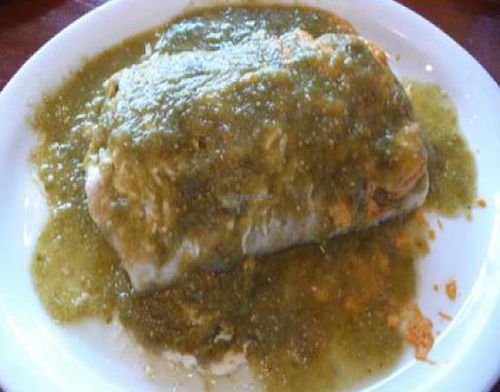 Vegan tofu burrito at Mama's International Tamales in Los Angeles