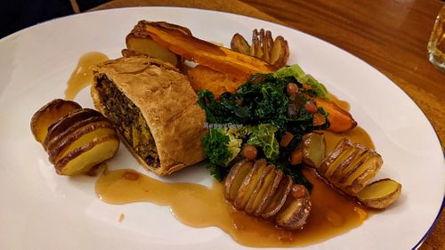 Mushroom, lentil & chestnut wellington at Haighton Manor in Preston