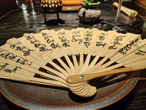 The menu at Cổ Đàm Chay in Hanoi