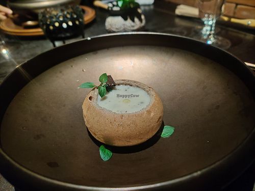 Vegan soup made specially at Cổ Đàm Chay in Hanoi