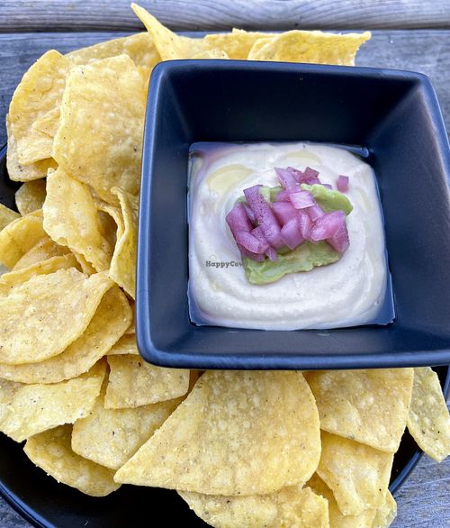 Chips and dip   at greenhouse coffee + plants in Corvallis