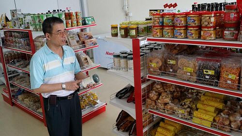 Attached shop selling organic n veg products at Yuen Yuen Vegetarian in Kulim