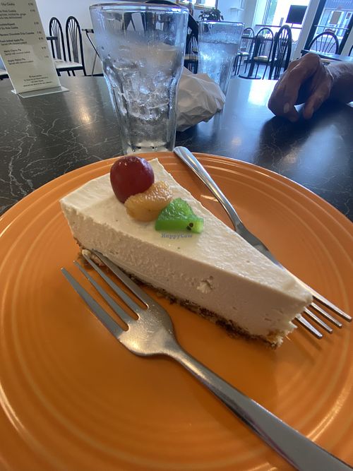 Key lime cheezecake  at The Cheeze Factory Restaurant in Baraboo