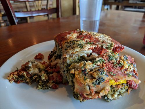 Lasagna at Wildflour Bakery and Cafe in West Seattle
