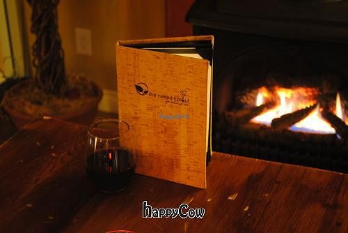 Can have a glass of organic wine or beer with the meal at The Naked Sprout in Burlington