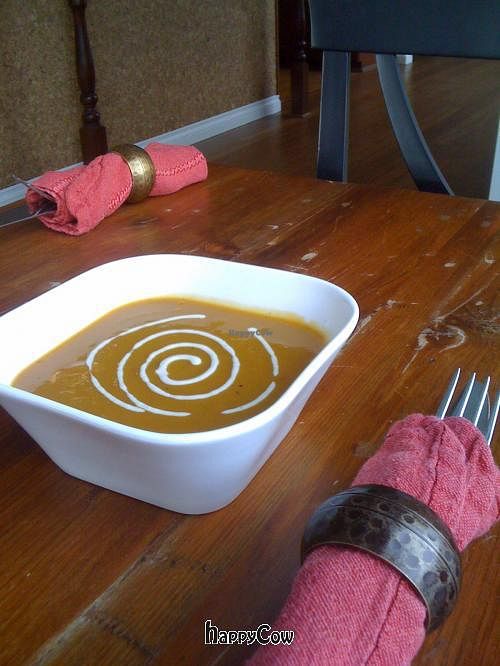 Warm soup on a cold day at The Naked Sprout in Burlington