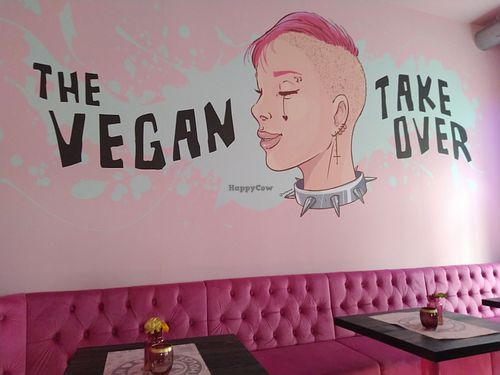 Tables at Vegan Junkhouse Club in Munich