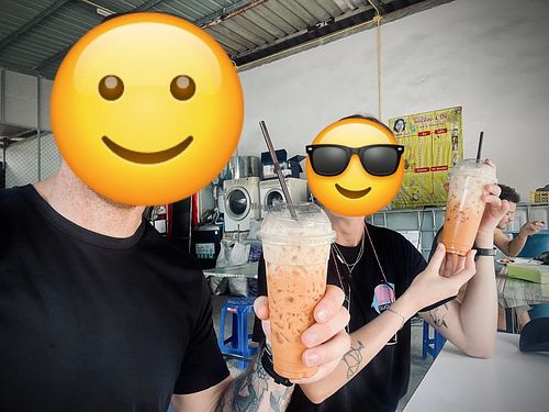 Thai tea with soy milk!! at Tukta in Koh Tao