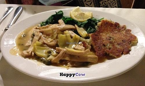 'chicken' piccata at Adama in Santa Barbara